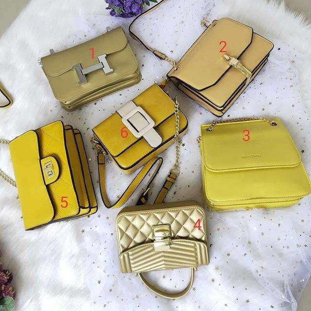 free maskertas wanita cewek selempang fashion kulit sintetis import murah slingbag