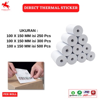 

Thermal Direct Label/Kertas Label Stiker Blueprint/100 x 150 MM isi 250,300, dan 500 PCS - ROLL