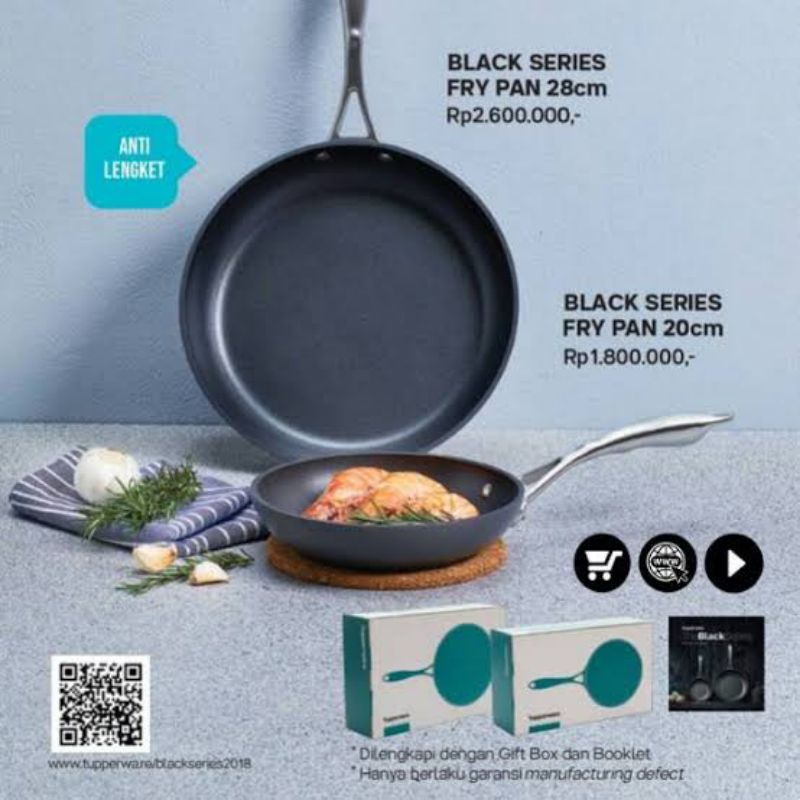 PROMO TUPPY fry pan 20cm black series/teflon cookware/stain penggorengan