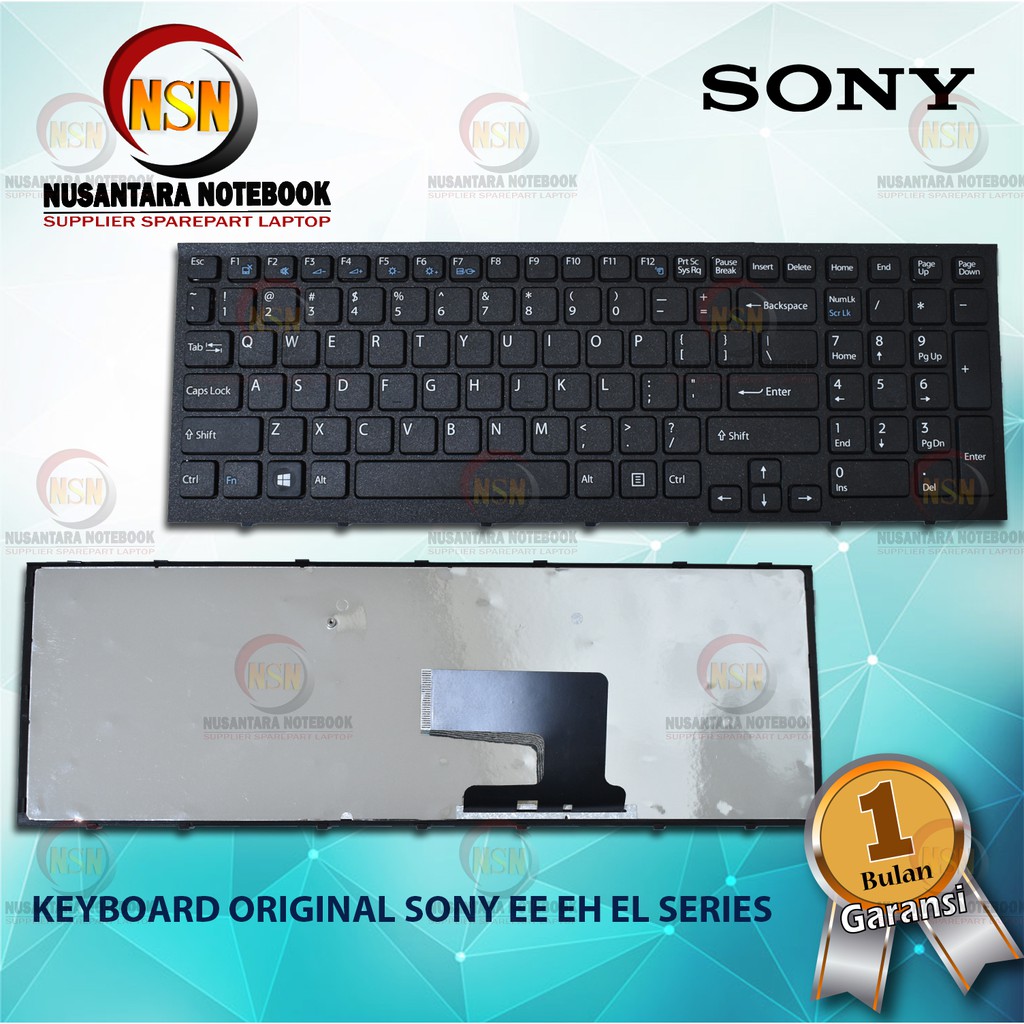 Keyboard Original Laptop Sony EE EH EL Series Black