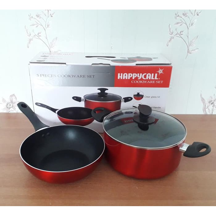 Panci Set 3 Piece Happy Call + bubble wrap