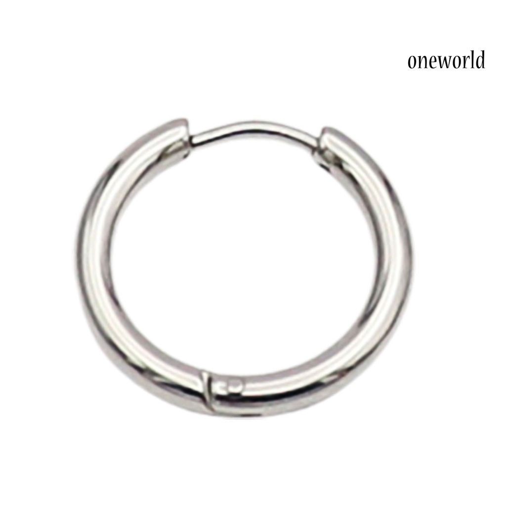 OW# 1Pc Unisex Earring Hoop All-match Jewelry Accessory Piercing Round Simple Earring for Shopping