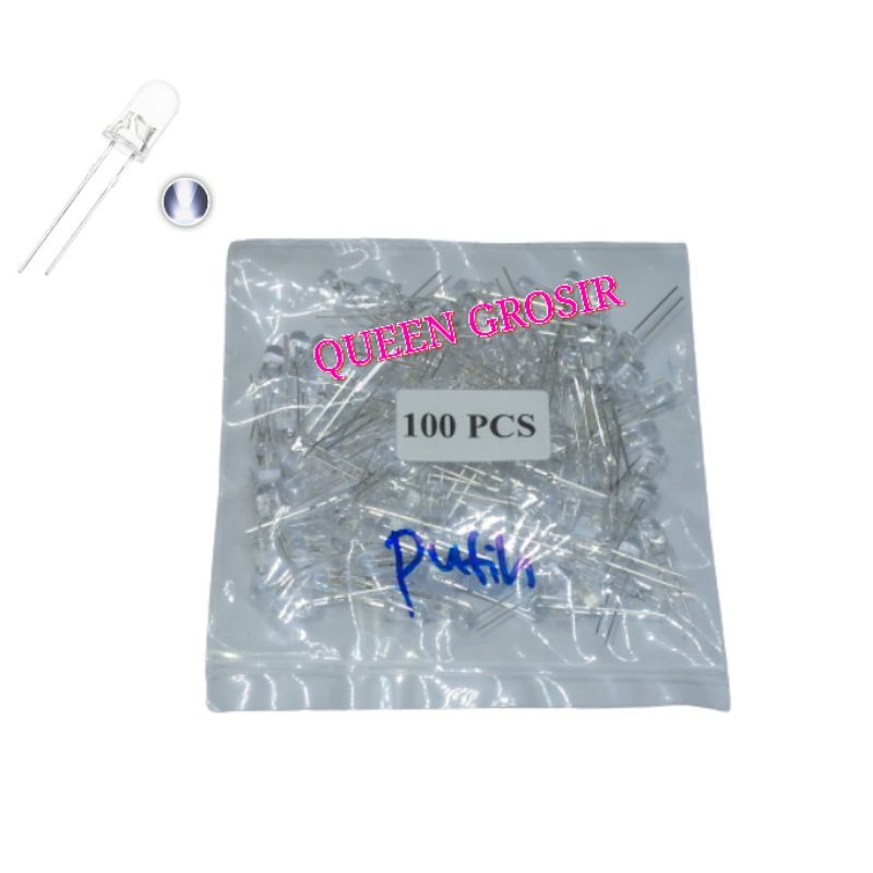 Lampu Led 5MM Putih ( Isi 100 PCS )
