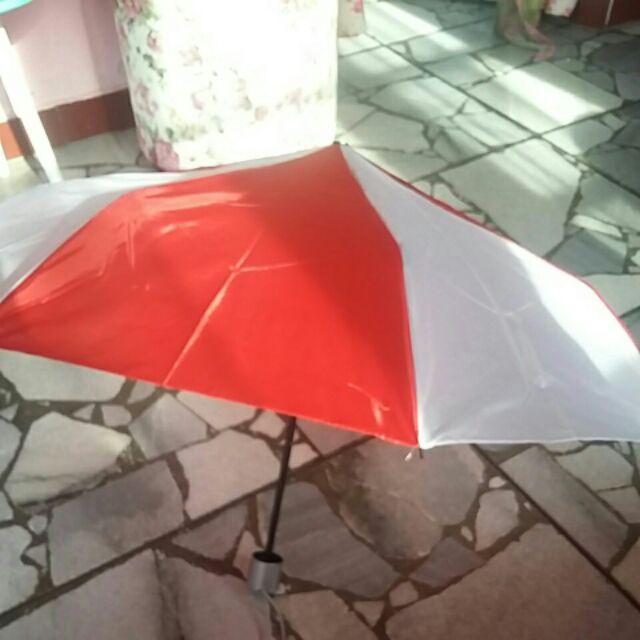Payung Lipat 3 Merah Putih Kombinasi Bicolor /  Hut Ri / 17 Agustus / 17an