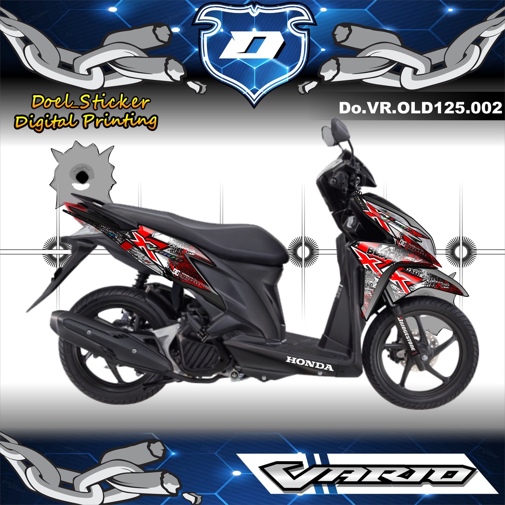 STRIPING VARIO 125 OLD - STRIPING VARIASI HONDA VARIO 125 OLD HOONIGAN Terbaru 002