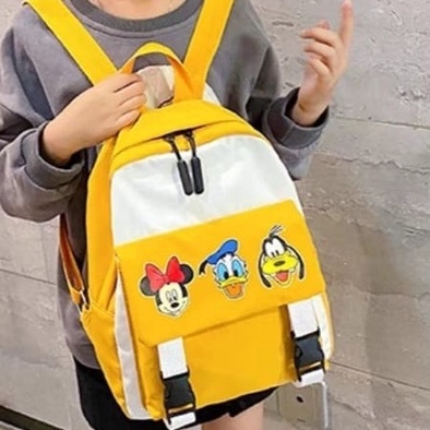 samasuka.shop - Tas Anak Sekolah Perempuan Karakter Disney Mickey Mouse Goofy Donald Bebek Terbaru