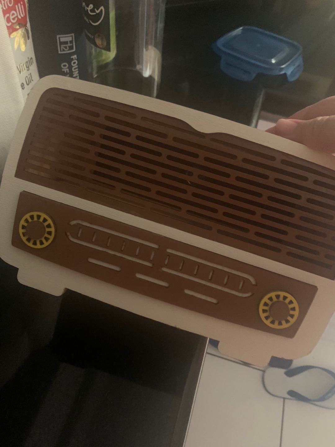 Kotak Tissue Box Organizer Bentuk Radio Tempat Tisu / Home Office Décor