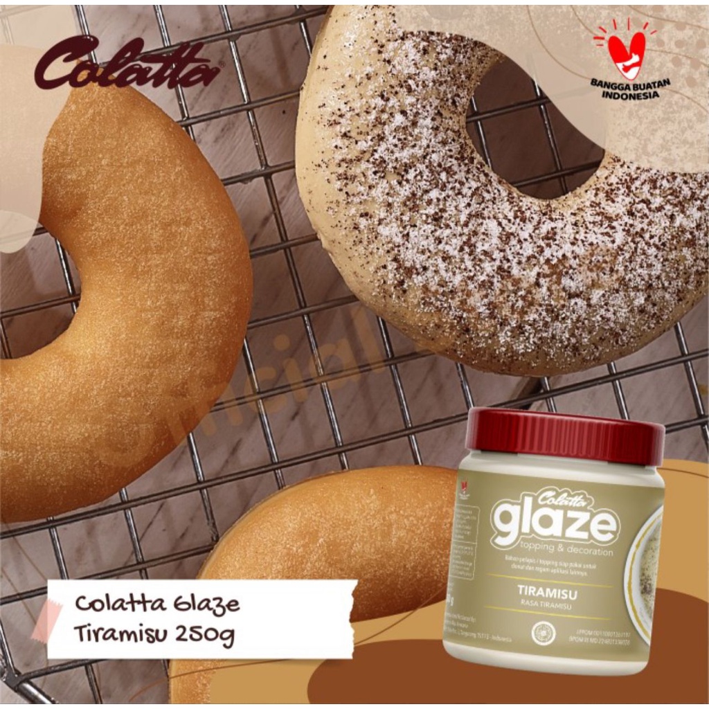 Colatta Glaze Tiramisu 250gr - Glaze Gosend Grab Only