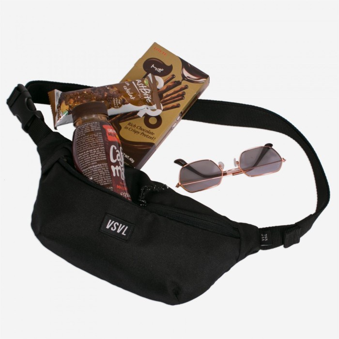 PROMO BISA COD TAS SELEMPANG PRIA VISVAL - Tas Pinggang - Rush - Hitam ANTI AIR TRENDY KEKINIAN ORIG