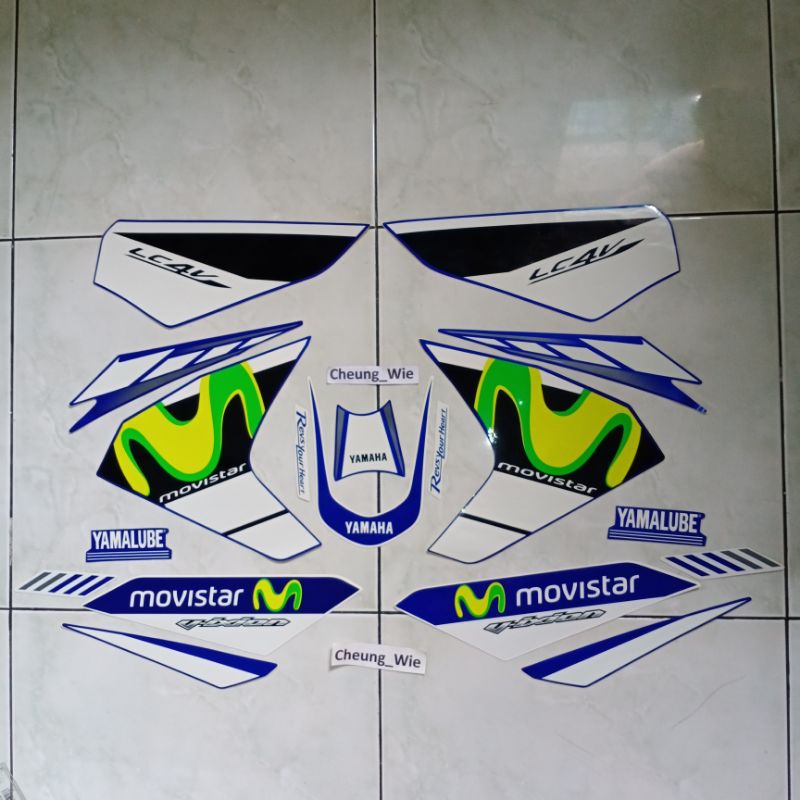 lis body - striping stiker yamaha new vixion lightning 2013 NVL livery Movistar biru