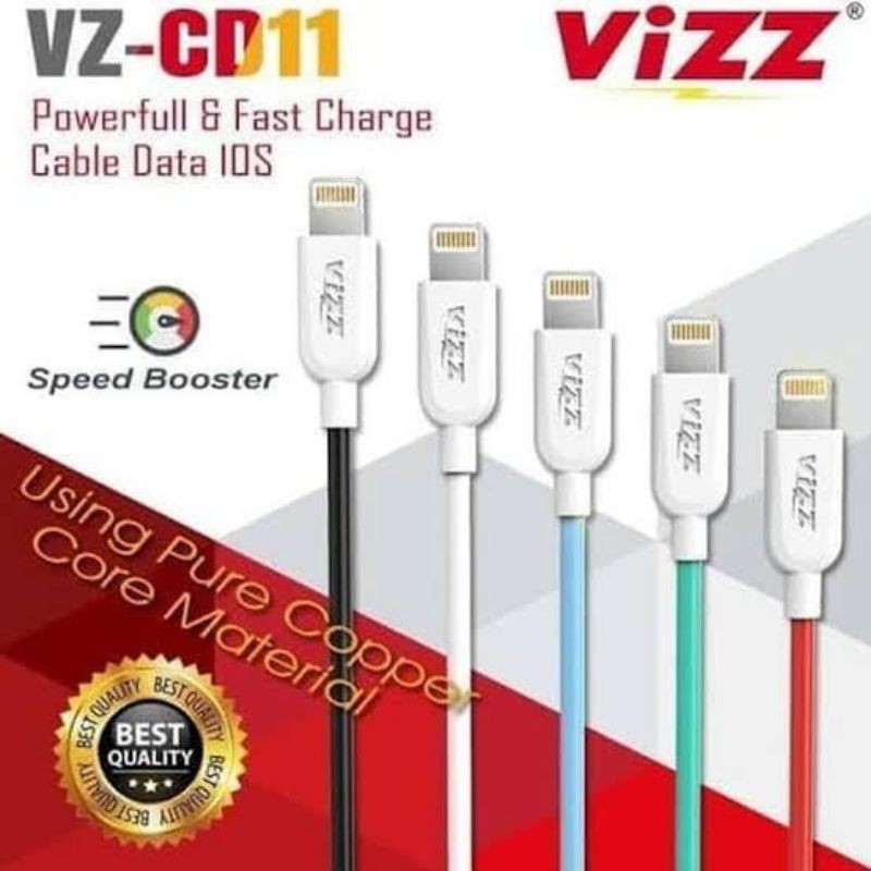 Kabel Data Vizz CD11 Ligtning 2.4A Fast Charge / Fast Charging 100CM