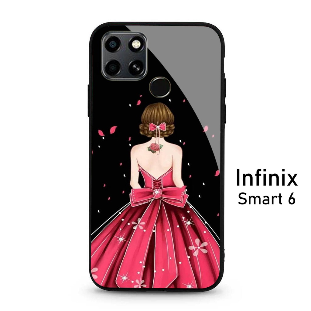 Case Infinix  Smart 6 - Softcase Glass Kaca Infinix Smart 6 - A05 - Case Hp Infinix Smart 6 - Casing