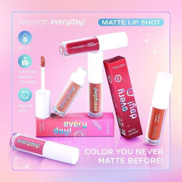 WARDAH EveryDay Matte Lip Shot Lip Cream Lip Tint Lip Stain Quick Set Lip Matte BPOM (VH)