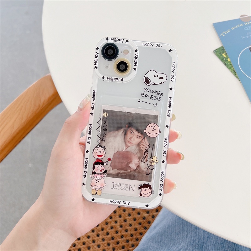 Soft Case Silikon Motif Snoopy Untuk Iphone 13 12 11 Pro X XS Max XR 7 8 Plus SE