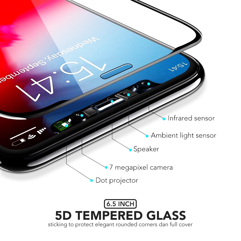 Tempered glass 5D IPHONE/5daa/Anti Minyak Pelindung Protector Cover Layar Screen Handphone Kamera