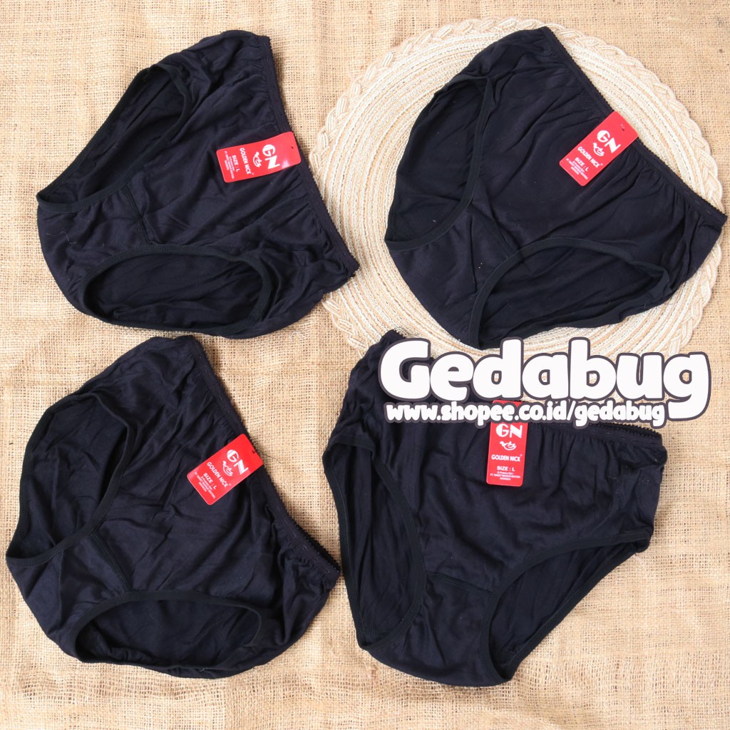 [ 3 Pcs ] CD Golden nick 937H | 937 Muda | 939 Tua | 938 Rainbow | Celana dalam wanita hitam Golden nick | Gedabug