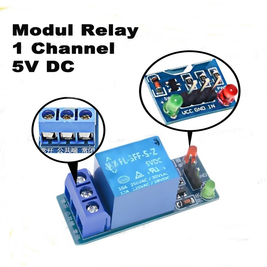 Modul Relay 5V 1 Channel Output 250VAC 30VDC 10A