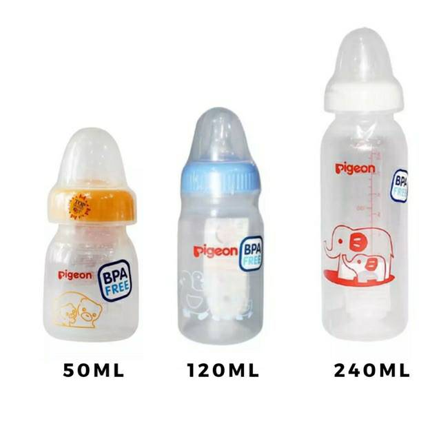 PIGEON - BOTOL  SUSU BAYI KARAKTER 50 ML/120 ML/ 240 ML  STANDART