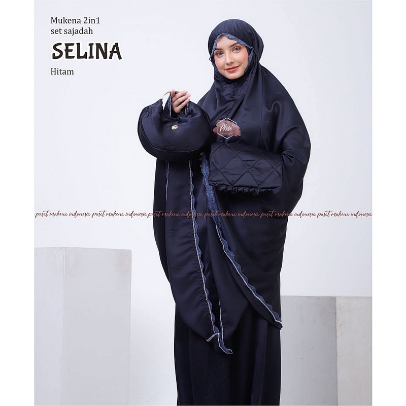 Mukena 2in1 Satin Silk Premium Set Sajadah Tas Pouch Cantik Mukena Polos Elegan Mukena Travel Travel