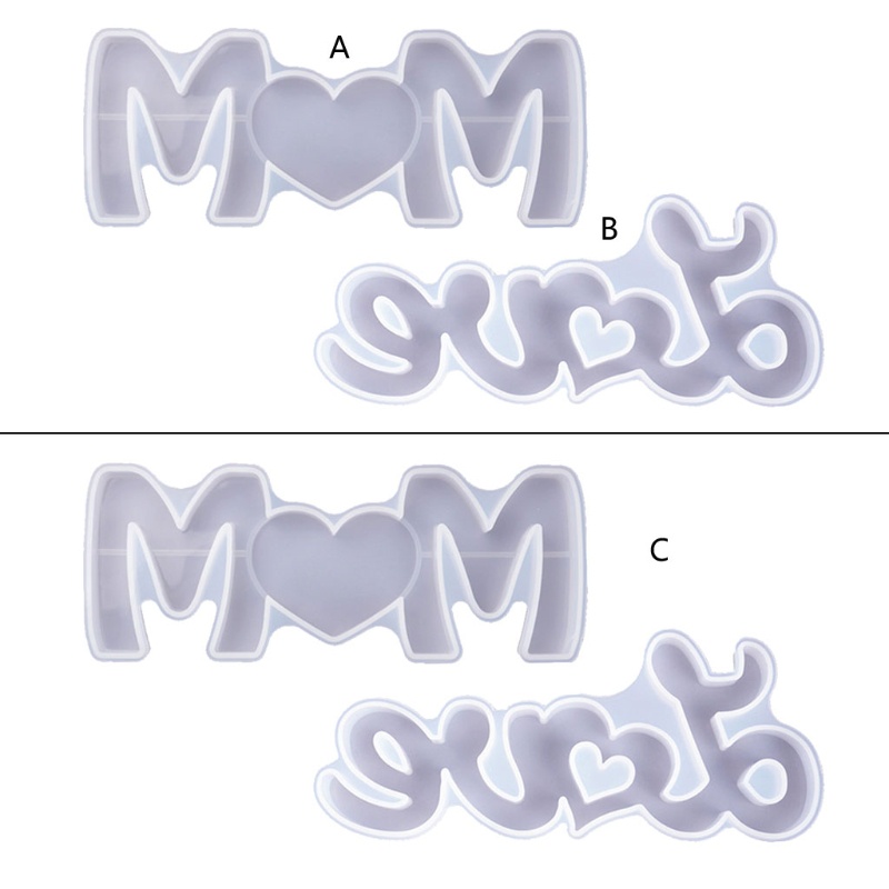 SIY  DIY Large Mom Love Letter Pendant Resin Mold  Mother 's Day Love Sign Word Mold