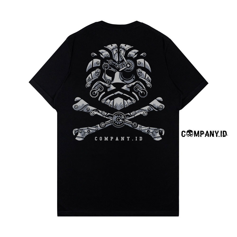 COMPANY.ID T-SHIRT HARIMAU GEER SKULL MOTOR KAOS DISTRO BIG SIZE JUMBO PRIA WANITA HITAM PUTIH ORIGI