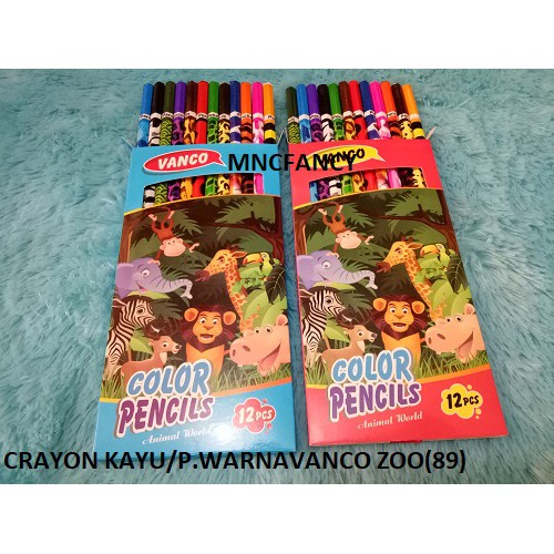 

crayon kayu / pensil warna vanco zoo (89) / Harga Per Lusin