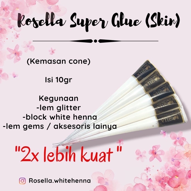 

Super Glue Rosella kemasan cone 10 gr (lem kulit)