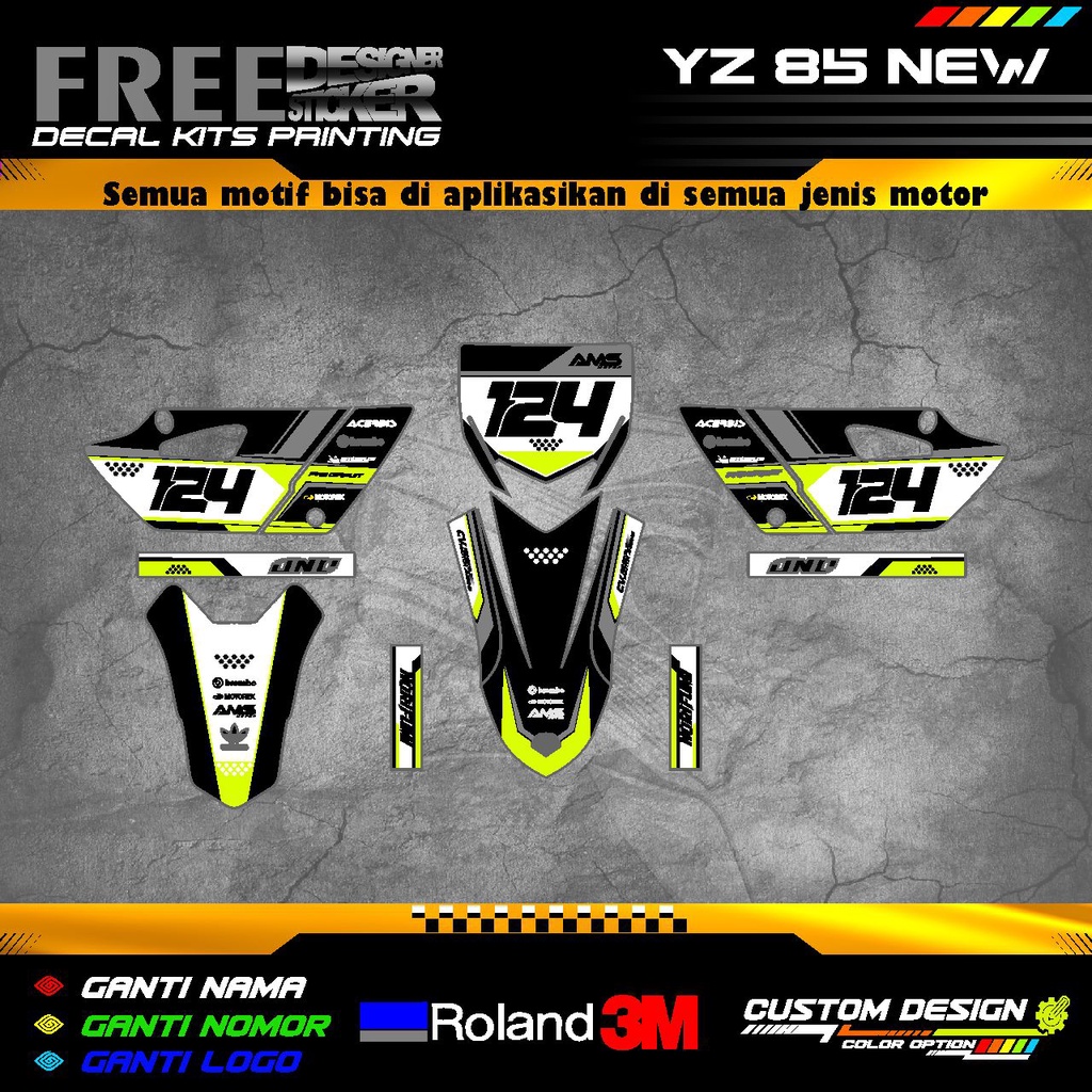 Decal Stiker Motor YZ 85 NEW DAN OLD Bisa Custom