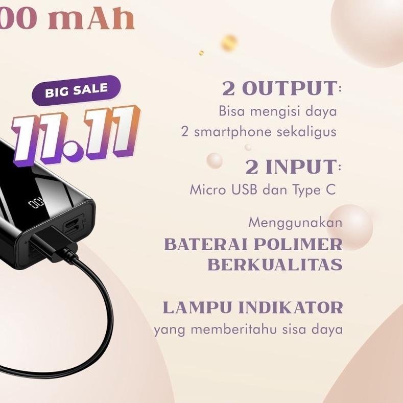 ⅎ JIMS HONEY Powerbank JHC-05 Real Capacity 10000 mAh Power Bank Murah Jimshoney PB JH Gift Box Kado