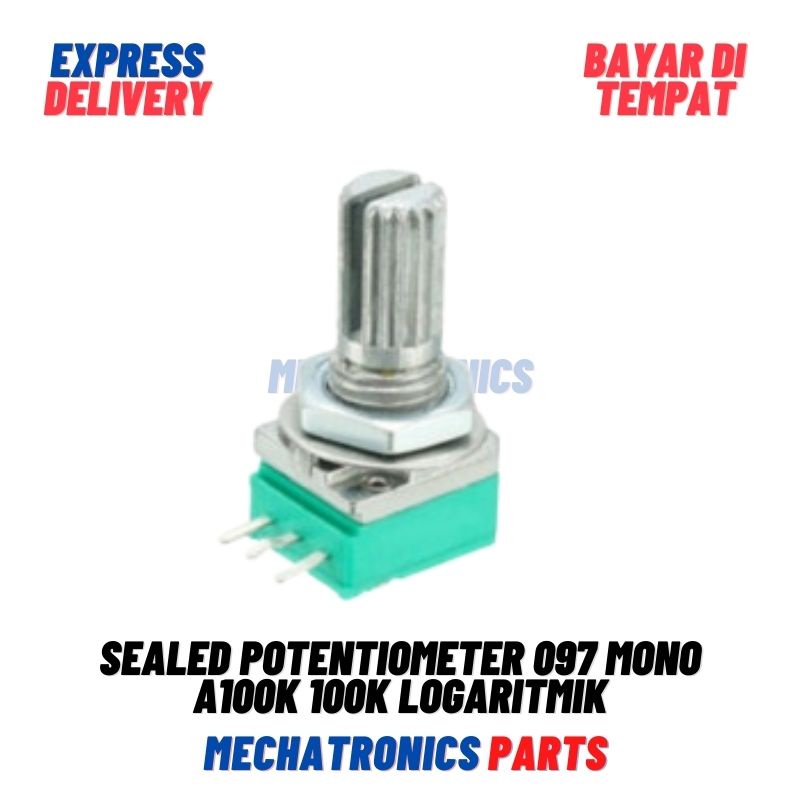 Sealed Potentiometer Potensiometer 097 Potensio Mono A100K 100K Logaritmik