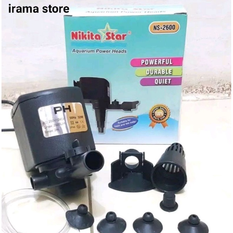 Mesin pompa Aquarium Nikita star NS 2600 Pompa Celup NS 2600