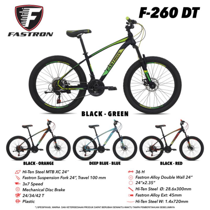 Sepeda MTB Fastron 24 inch Steel F 260DT