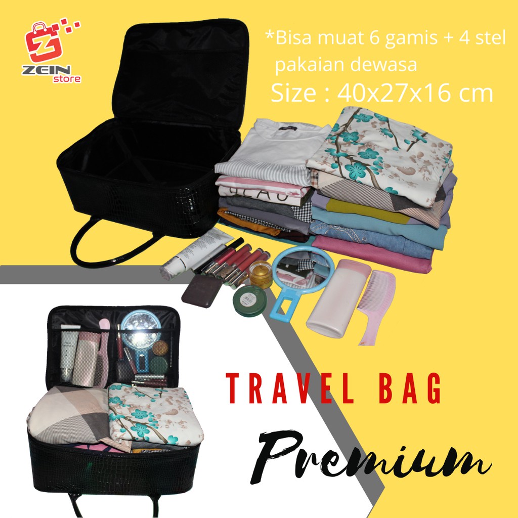 Travel Bag Premium - Tas Travel - Tas Pakaian - Travel Bag Wanita -Travel Bag Kulit PU waterproof