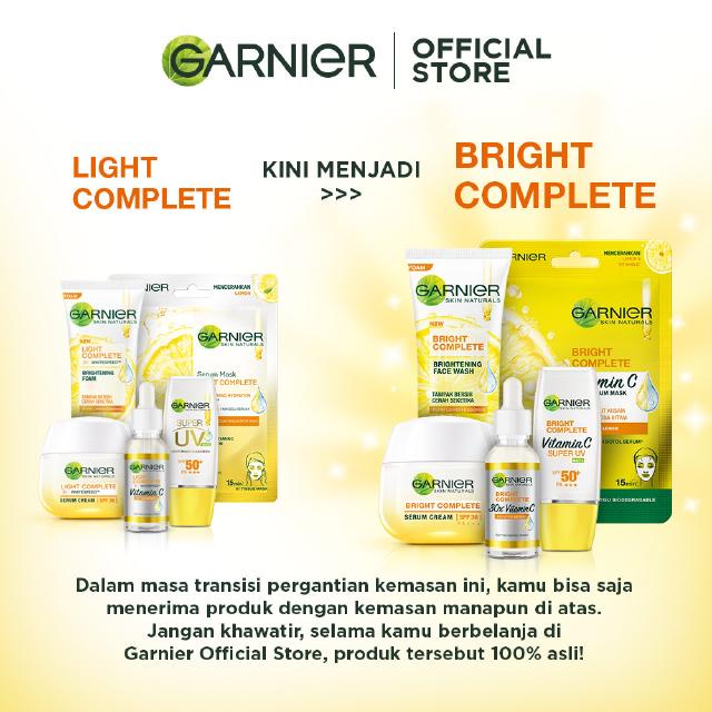 GARNIER Bright Light Complete Whitespeed Serum Cream SPF36 | Yoghurt Sleeping Mask 20ml 50ml | BPOM(VH)