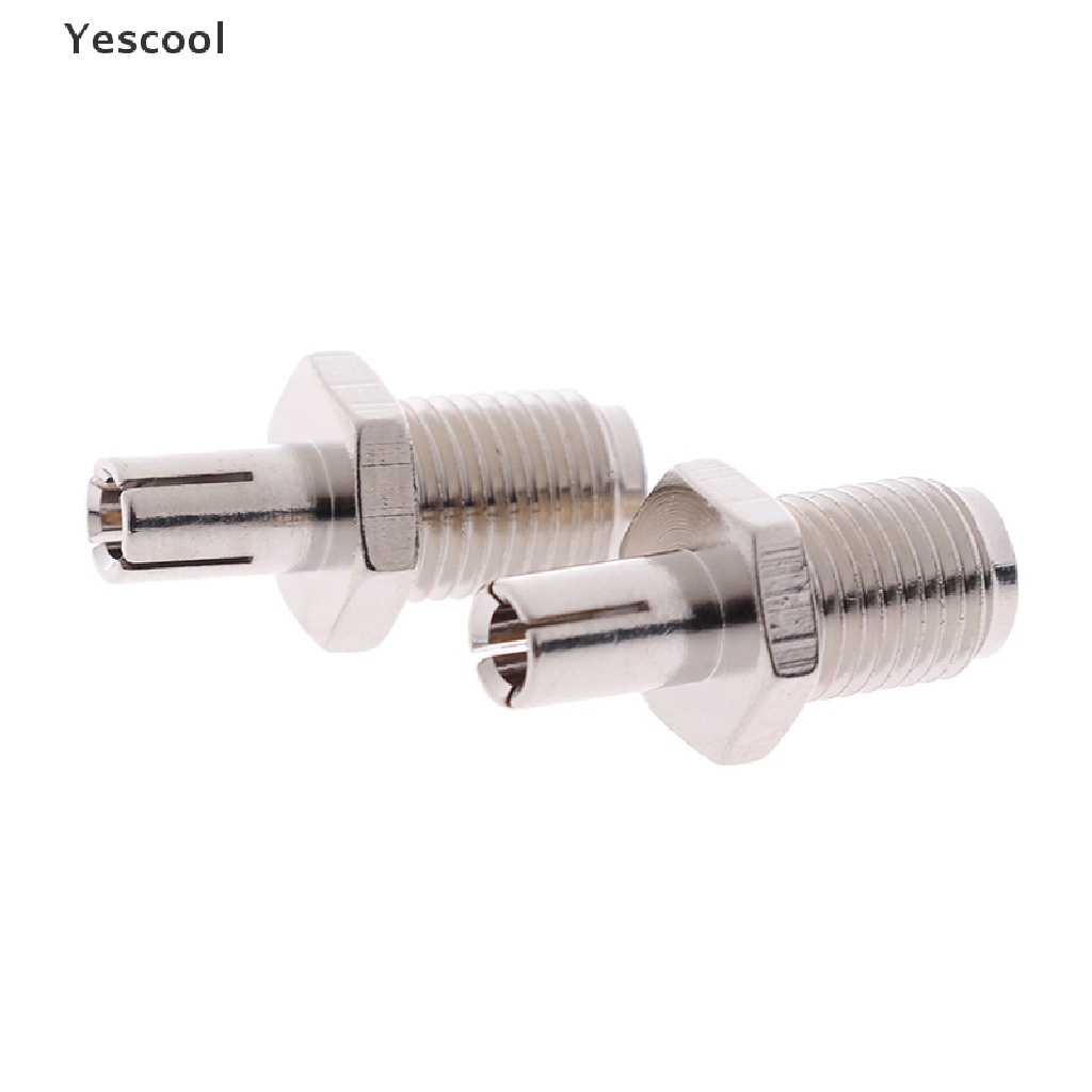 Yescool 2pcs Adapter Konektor Jack SMA Female Ke TS9 Male RF Coaxial