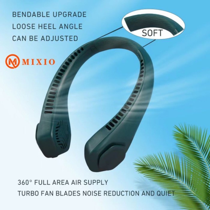 MIXIO M67 Smart Lazy Neck Fan/Kipas Angin Leher Portable USB Charger