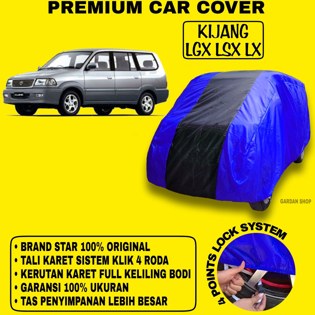 Body Cover KIJANG LGX LSX LX BIRU HITAM Penutup Bodi Mobil Kijang Lgx Lsx Lx Waterproof PREMIUM