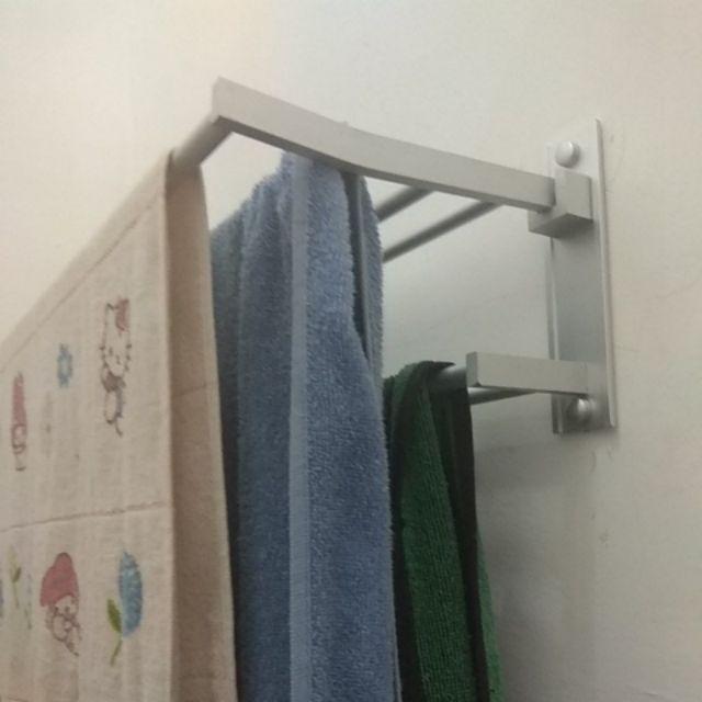 🍭🍭🍭 Towel Holder Rak Handuk Dinding Toilet Aluminium Size 60x21x16 Cm