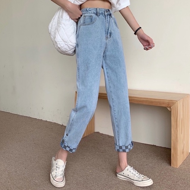 JEANS PANTS BOYFRIEND BAGGY IMPORT WANITA DENIM BF HIGHWAIST MX893