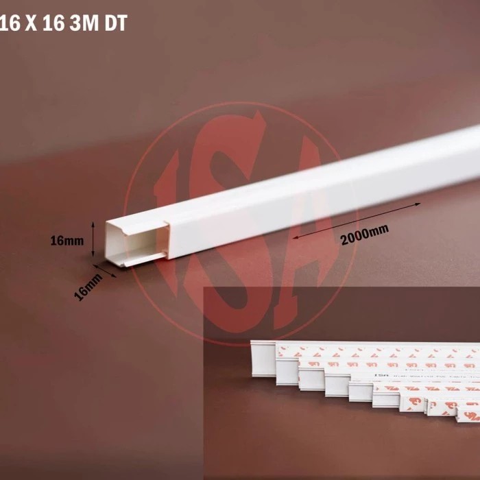 

PVC Kabel Protektor TF 16x16 dengan 3M Double Tape (2 Meter)