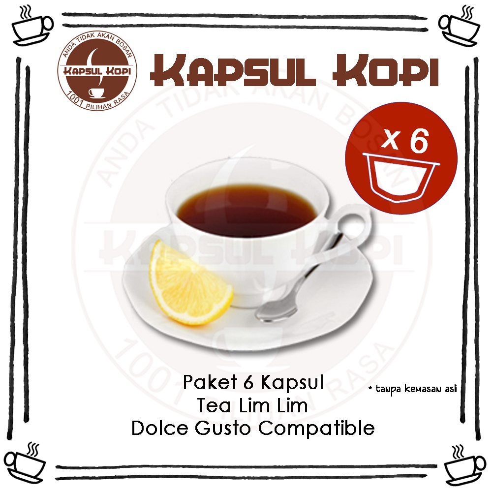 

Paket 6 Kapsul Kopi Tea Lim Lim Import Dolce Gusto Compatible Coffee