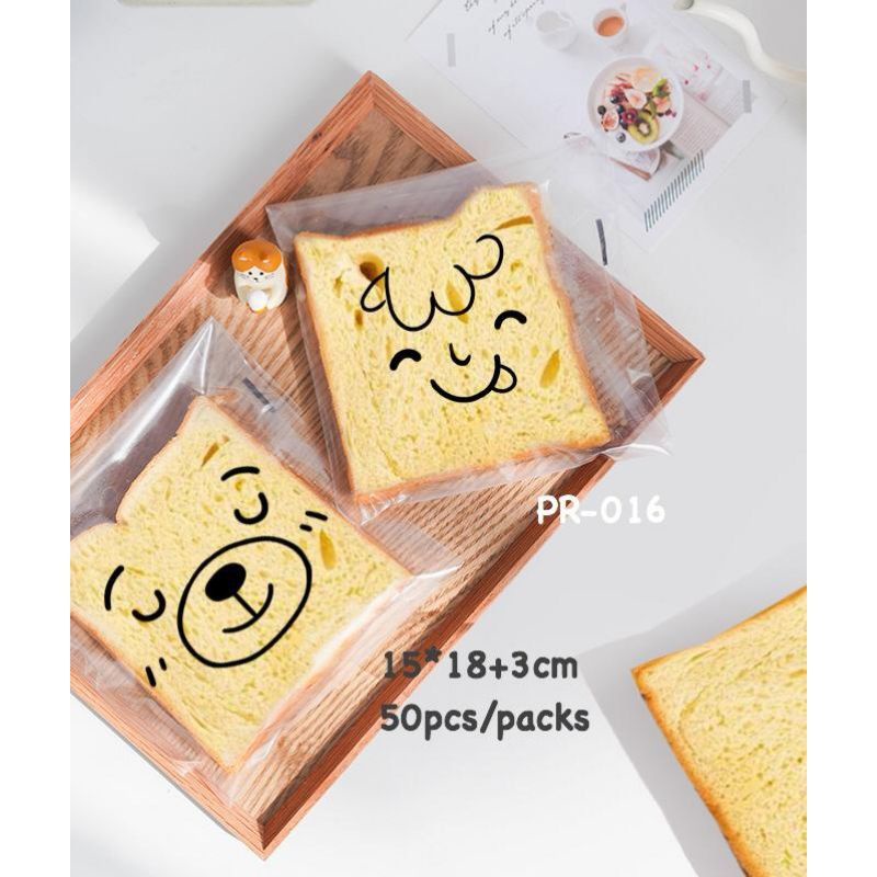 Plastik Roti Donut Face / Plastik Pembungkus Roti / Plastik Kemasan Transparan