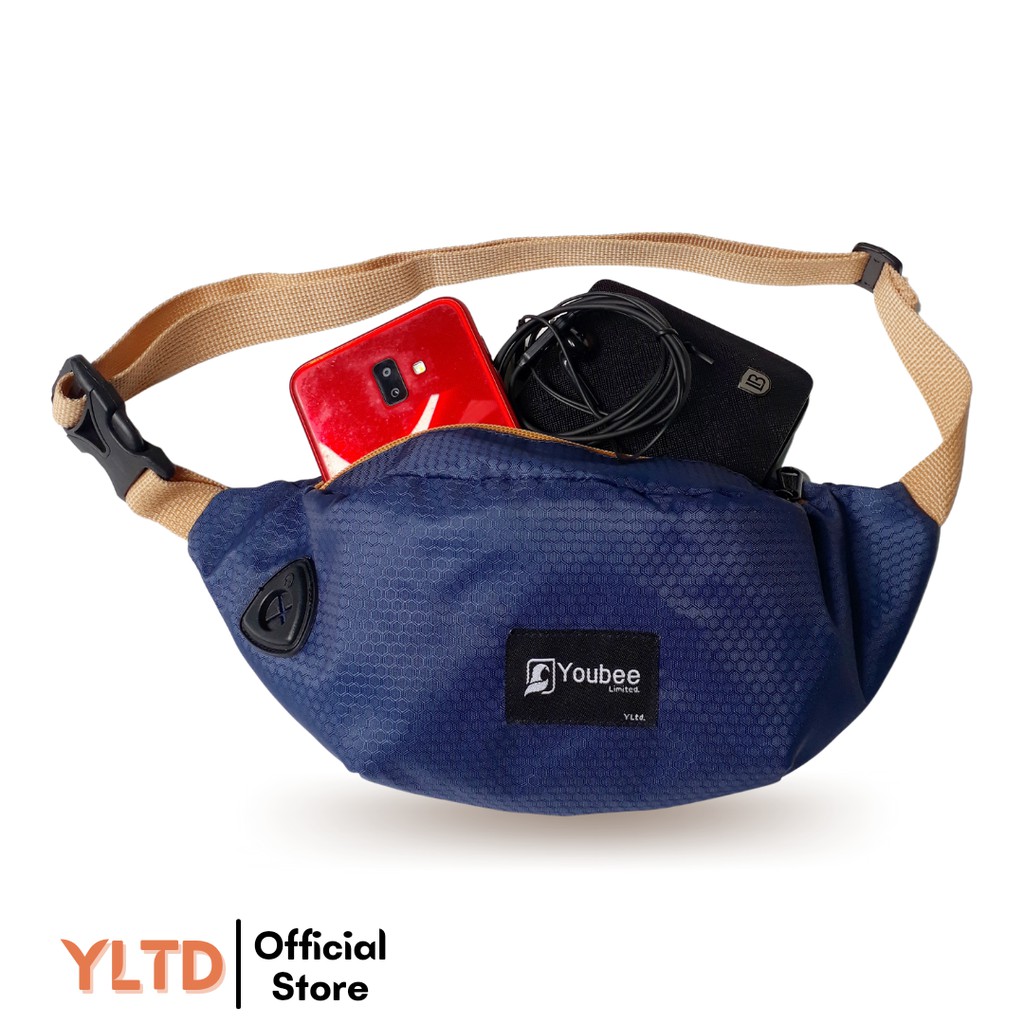 Tas selempang waistbag pria unisex motif