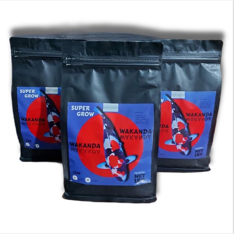 Pakan pelet koi WAKANDA SUPER GROW 1KG