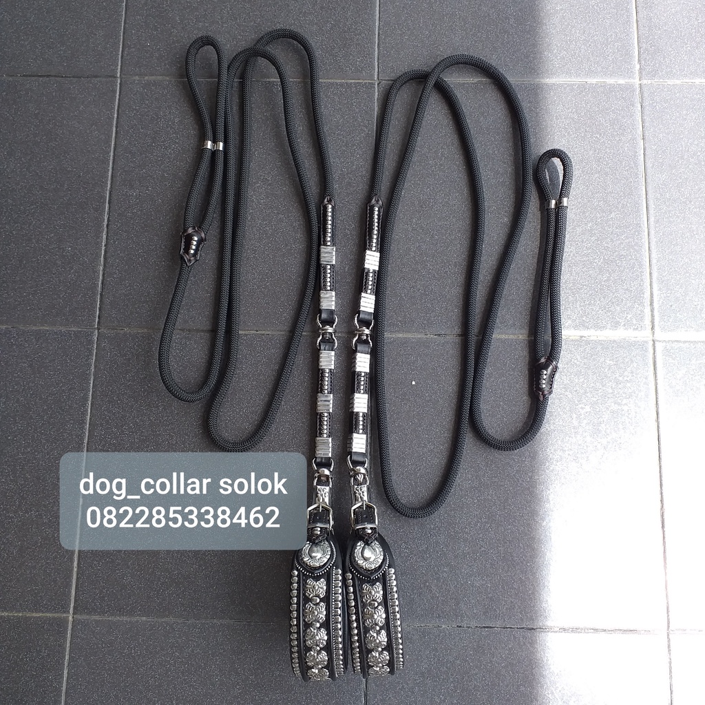 Kala Petik Sambung 2 Batang Lurus Bahan KULIT ASLI bukan OSCAR, Tali Tuntun, Tali Kerah Anjing