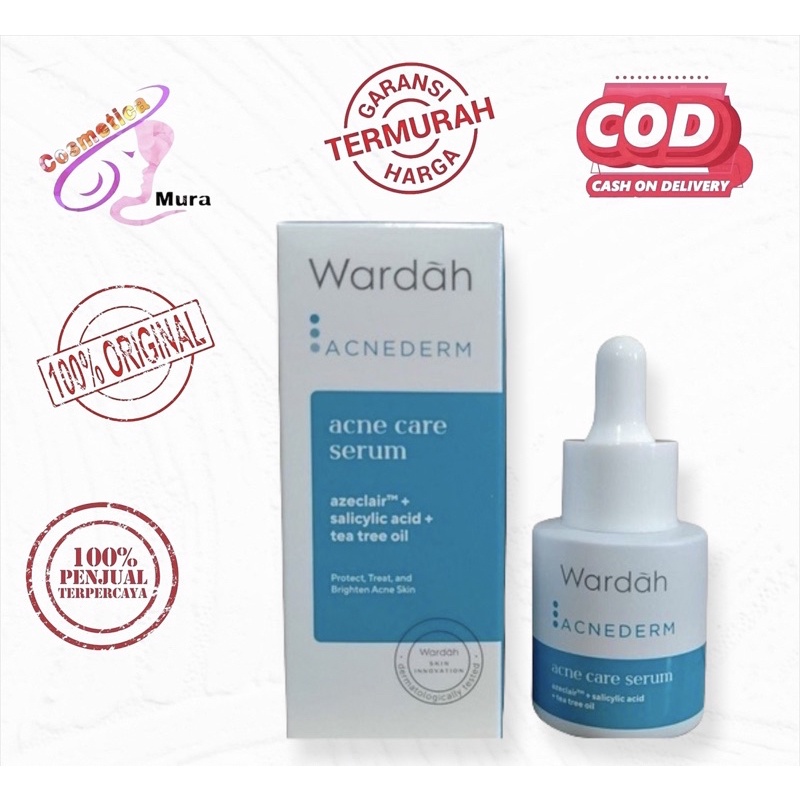 new ! wardah acnederm acne care serum 15 ml - serum wardah acnederm