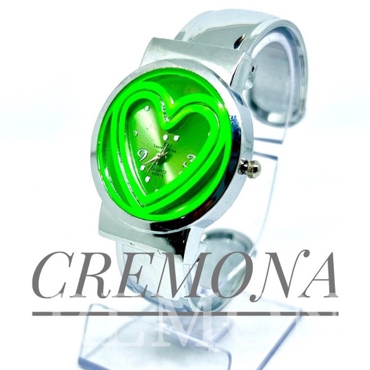 CREMONA Jam Tangan Analog Model Gelang Import Murah Wanita Cewek Motif Love