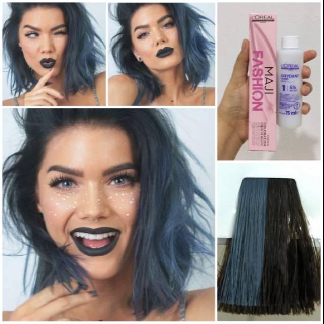 L'oreal Maji Fashion P8.11 Blue Stone Hair Dye Cat Rambut Grey Denim Blue Biru Loreal Majifashion