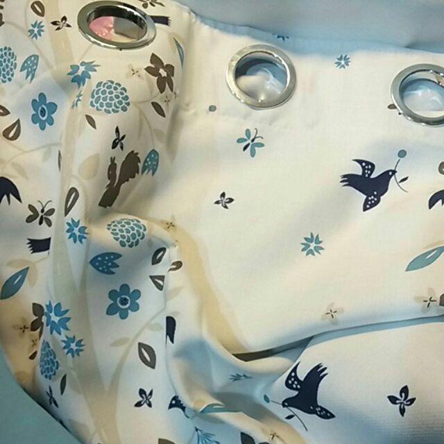 Gorden Blackout Blazer Burung Jendela Pintu Tirai Minimalis 12 Smokring 140 X 200