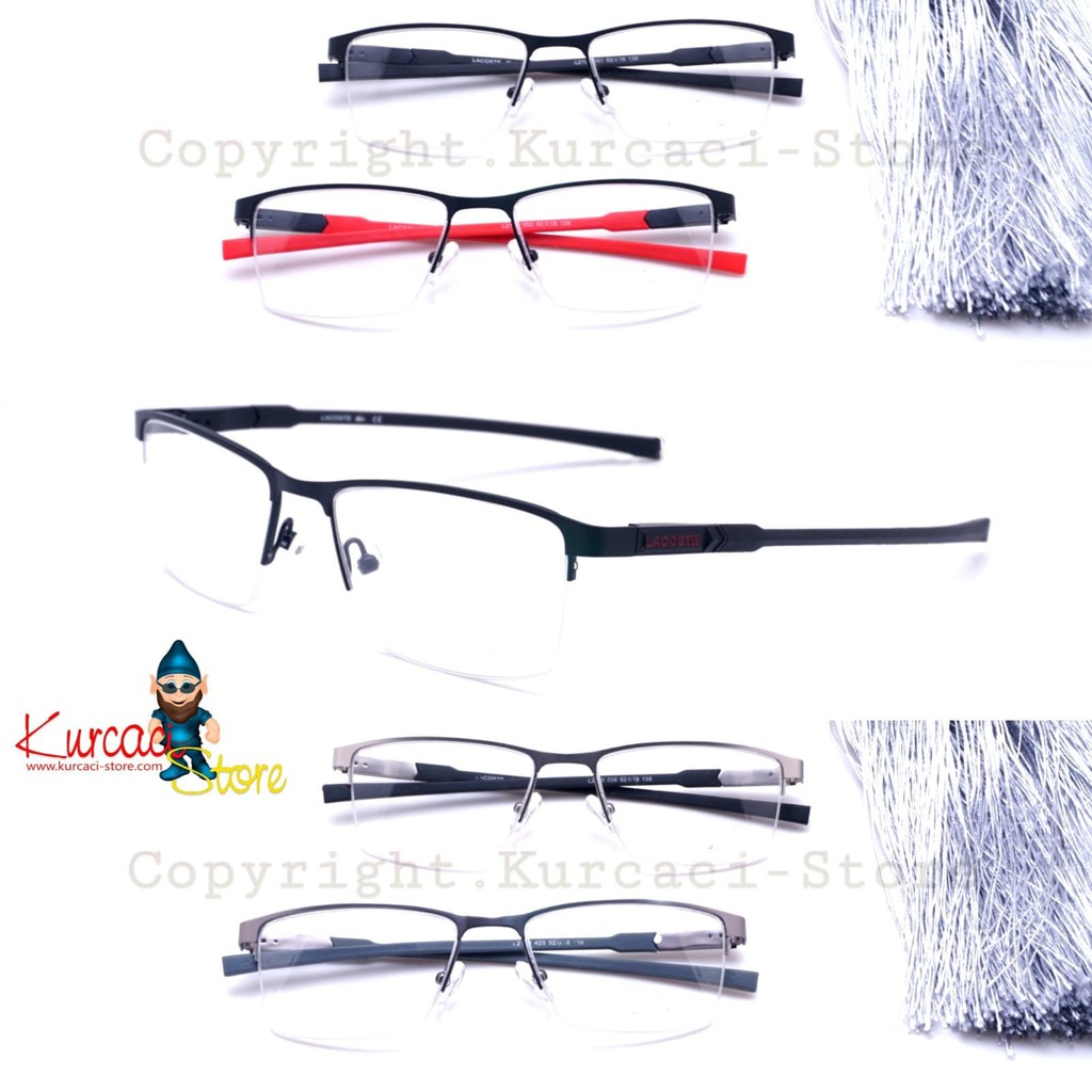frame Kacamata photocromic Setengah Bingkai Half Frame Super KotaK Ganti Lensa Minus Antiradiasi